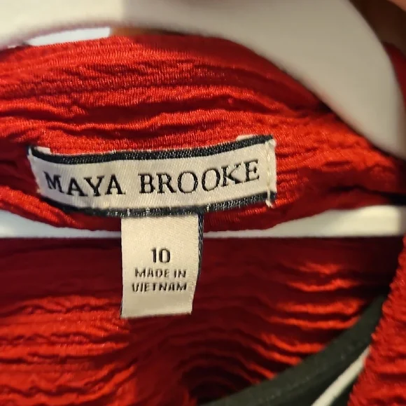 Elegant Red and Black Geometric Dress with Jacket NWOT/Great for Valentine's Day - Picture 2 of 3